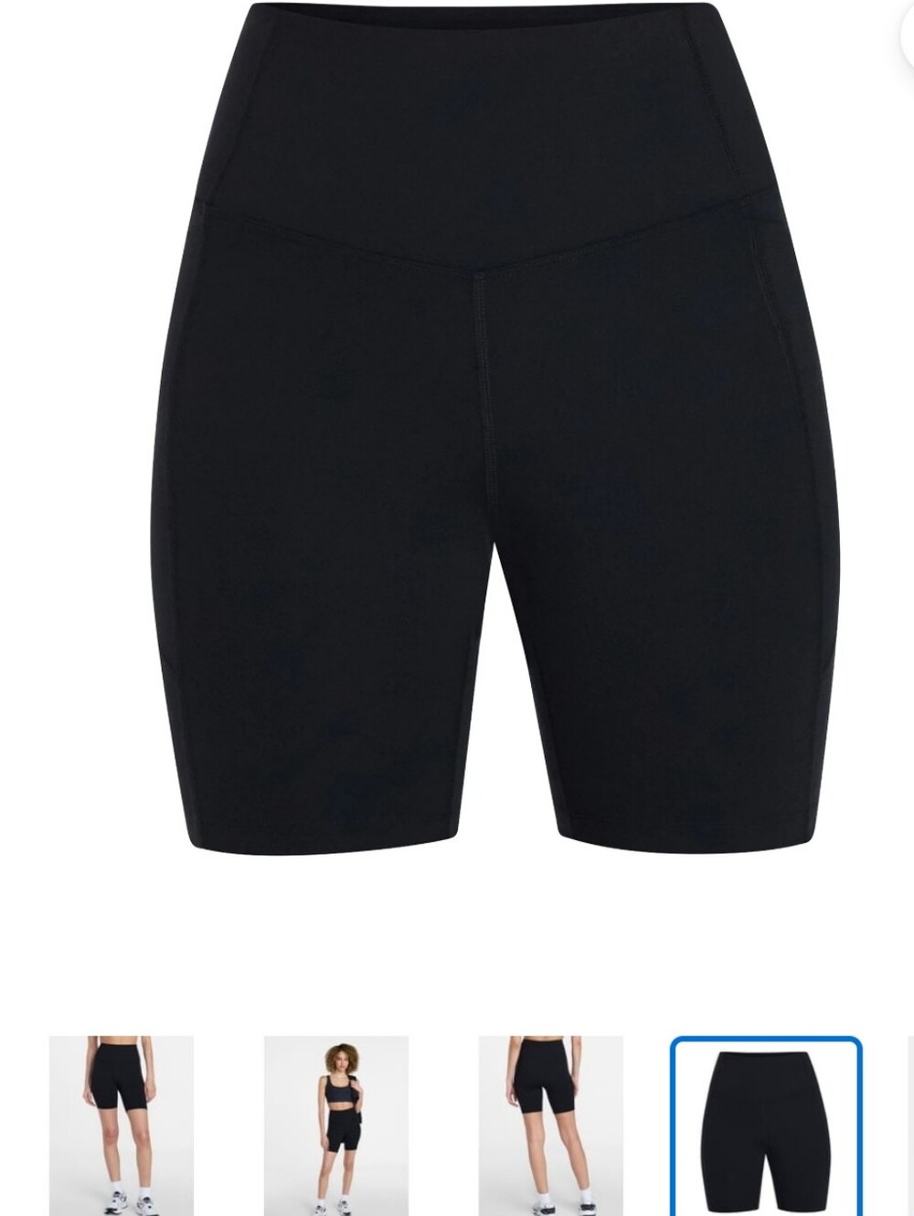 Athletic Works Black High-Rise Bike Shorts